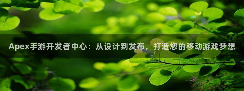 恒盛娱乐登录：Apex手游开发者中心：从设计到发布，打造您的